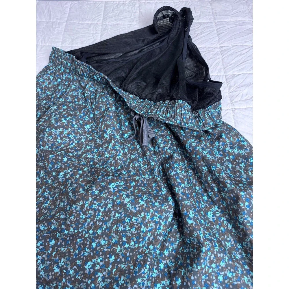 Coastal Shorts Blue Floral Beachwear Boardshorts Grey Blue Swim Size‎ L